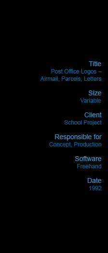 Post Office Logos  Airmail, Letters, Parcels
