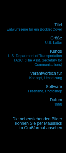 Entwurfsserie f&uuml;r ein Booklet Cover