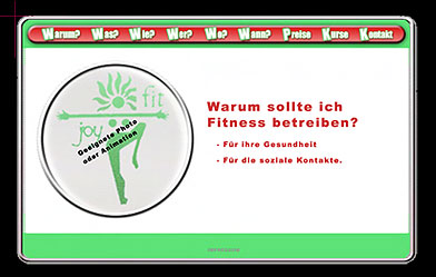 JoyFit Internet Präsenz Entwurf